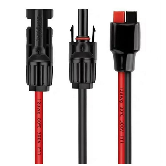 Solar Cable Solar to XT60 12AWG Charge Extension Cable Solar Panel Connector to XT60 Connector for Solar Generator A