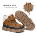 thumbnail image 6 of Apakowa Toddler & Little Kids Winter Boots for Boys and Girls – Cold Weather Non-Slip Outsole Boots Warm Plush Lining Hook-and-Loop Elastic Laces (Toddler/Little Kid), 6 of 7