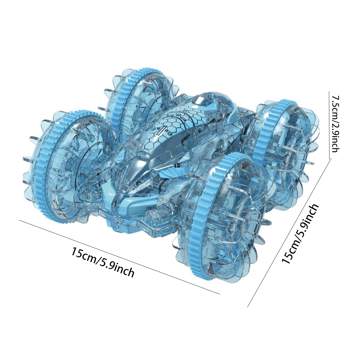 Shark Amphibious Stunt Waterproof Light Remote Control Car,Magnetically Controlled RC Car