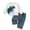 Bsets152-White, variant on UAYOTSE Baby Boys Denim Style Long Pants Outfit Long Sleeve Top Soft Fall Winter Casual Wear Size 9-12 Months