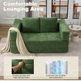 thumbnail image 6 of Modern Fold-Out Sofa Bed, Modern Minimalist Sofa with Side Pockets, Convertible Chaise Floor Couch & Sleeping Mattress for Living Room, Bedroom, Apartment & Office, 6 of 10