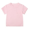thumbnail image 1 of KYAIGUO Unisex Baby Infant Short Sleeve T-Shirt Tops Summer Solid Color Round Neck Tee Shirt, 1 of 8