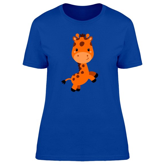 Cute Baby Giraffe Cartoon Tee Women's -Image by Shutterstock