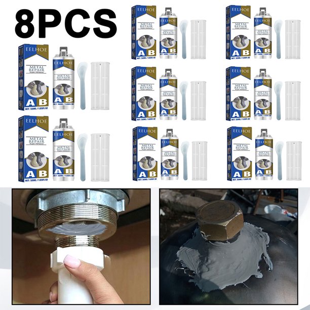 Agente Reparador Metales Pegamento AB A Los Arañazos Al para Grietas (50 Ml)