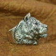 thumbnail image 4 of 925 Sterling Silver High Details Tiger Ring Biker Punk Jewelry TA223 US Size 14.5, 4 of 16