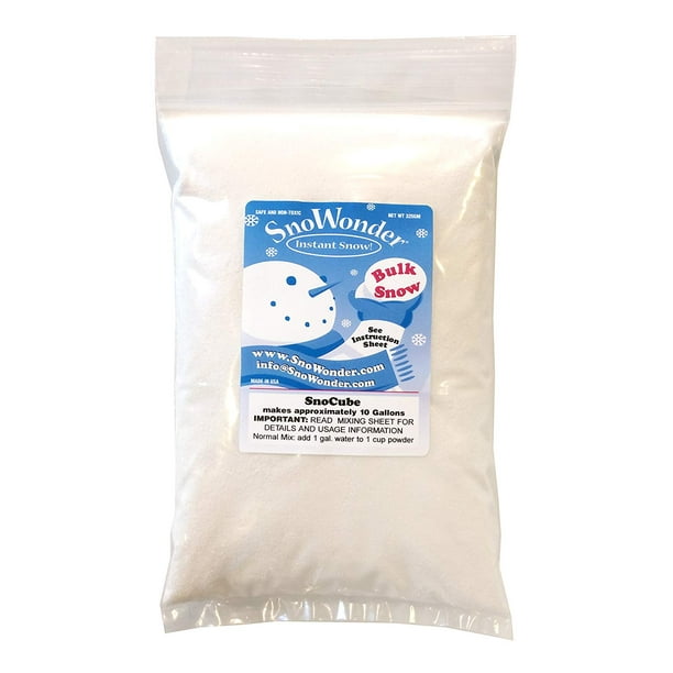 SnoWonder Instant Snow Fake Artificial Snow, Also Great for Making Cloud Slime Mix Makes 10