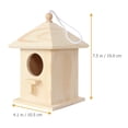 thumbnail image 3 of Nido de pájaro Comederos para pájaros Pajarito Suministros para pájaros Jaula para pájaros Jaula para pájaros Nido decorativo para dormir Casa de pájaros de madera natural, 3 of 6