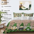 thumbnail image 3 of Queen 4 Piece Bedding Set Saint Patrick's Day Lovely Gnomes Soft Breathable Duvet Cover and Pillowcase, Farm Wood Plank Buffalo Check Duvet Cover Set Bed Sheets for Bedroom Dormitory Guest Room, 3 of 9