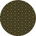 thumbnail image 1 of Ahgly Company Indoor Round Patterned Dark Yellow Green Area Rugs, 4' Round, 1 of 6