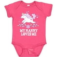 thumbnail image 3 of Inktastic My Nanny Loves Me Girl Unicorn Girls Baby Bodysuit, 3 of 5