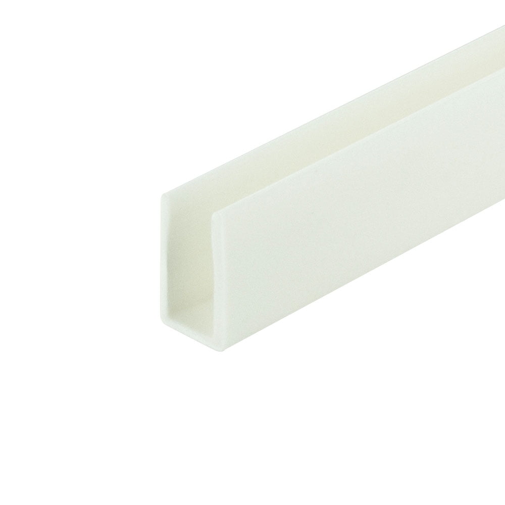 Outwater Plastics White 5/16" Long Leg Styrene Plastic UChannel/C