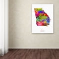 thumbnail image 3 of Trademark Fine Art "Georgia Map" Canvas Art by Michael Tompsett, 3 of 3