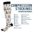 thumbnail image 2 of FORMRS Womens Knee High Socks Casual Long Thick Travel Daily Wear, 1 Pair, Green Nordic Christmas, 2 of 6