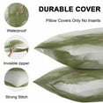 thumbnail image 5 of Outdoor Waterproof Throw Pillow Covers Set of 2 Abstract Ombre Sage Green Marble Pillowcases Outdoor Pillows Cushion Case 18x18 Inch White Modern Art Patio Pillows for Couch Sofa Bed Garden, 5 of 9
