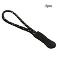 thumbnail image 3 of Linyer 8 Pieces Zipper Pull Puller Lightweight Rope Fixer Multi-Purpose Replacement Buckle Bags Suitcase Accessories Textiles Black+Black White, 3 of 4