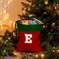 thumbnail image 1 of Christmas Gift Bag 26 Letters Red Drawstring Polyester Tote 12X15 Inch Holiday Storage Pouch | Reusable Xmas Candy Sack Decorative Gift Wrap Bag for Presents or Tree Ornament, 1 of 6