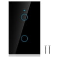 thumbnail image 2 of Smart Home Control Panel, Highly Sensitive WiFi Touch Screen Switch Waterproof Home Automation Intelligent Home Control Panel Single Circle for Alexa  2-Way AC 90-250V, 2 of 7