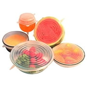 ITPCINC Silicone Stretch-Lids and Reusable Bowl-Covers (6, 6) Set of Various Stretchy Sizes Food-Savers FDA Standard
