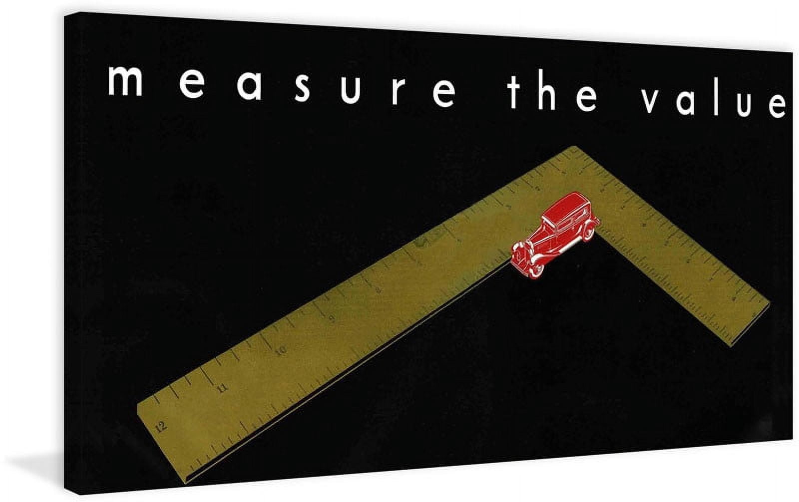 Marmont Hill Vintage Travel Measure the Value Vintage Advertisement on Wrapped Canvas