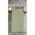 thumbnail image 3 of Ambesonne Geometric Quilted Bedspread Set 2 Pcs, Mountain Shape Art, Twin Size, Pale Green Red Ivory, 3 of 3