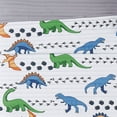 thumbnail image 2 of My World Dino Tracks Multi Polyester 4-Piece Full Quilt Set, Dinosaurs Themed, for Kids, Oeko-TEX Certified, 2 of 6