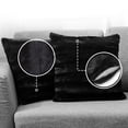 thumbnail image 5 of Cheer Collection Decorative Faux Fur Throw Pillows 26" x 26", Set of 2 - Black, 5 of 7