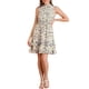 thumbnail image 2 of INSPIRE CHIC Vestidos de gasa para mujer, vestido mini sin mangas con fruncido floral en A, XL amarillo púrpura, 2 of 7