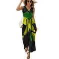 thumbnail image 2 of Jamaica Womens Night Club Maxi Dress V Neck Sleeveless Bohemia Long Dresses, 2 of 9