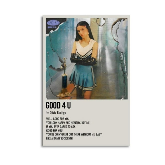 Olivia Rodrigo Good 4 U Poster Wall Art Decoration Painting Living Room Hanging Painting Youth Versatile Festival Gift Bedroom Decoration Fashion Poster