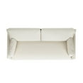 thumbnail image 2 of Jennifer Taylor Home Pasadena 75.5" Modern Farmhouse Living Room Sofa Flax White Linen, 2 of 11