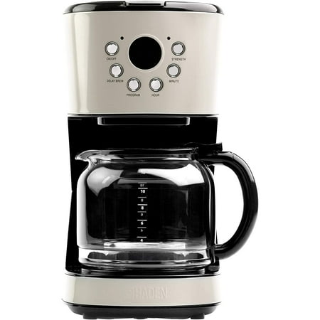 HADEN 12-Cup Programmable Coffee Maker with Strength Control and Timer - Putty
