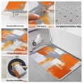 thumbnail image 6 of Burnt Orange Grey Bath Mat 3 Piece Bathroom Rug Set, Modern Oil Painted Geometric Abstract Non Slip Bath Rug Contour Mat and Toilet Lid Cover, Absorbent Shower Mats Soft Bath Rugs and Mats Sets, 6 of 8