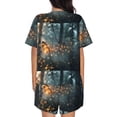 thumbnail image 6 of Daiia Magical Butterfly In Forest Pattern Womens Pajama Sets Short Sleeve Pajamas for Women Sets Soft Lounge Sets Casual Round Neck Sleepwear PJS-4X-Large, 6 of 7