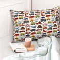 thumbnail image 4 of Pofeuu Transport Print Polyester Microfiber Plush Pillowcases, Super Soft and Cozy Pillow Case Covers with Envelop Closure（Pillow core not included）-16"x24", 4 of 6