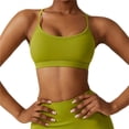 thumbnail image 1 of Sujetadores de entrenamiento de yoga con tiras y espalda abierta for mujer, almohadillas extraíbles entrecruzadas de soporte bajo for gimnasio deportivo, 1 of 7