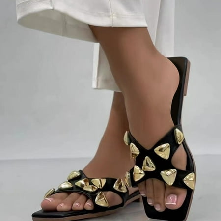 

PEASKJP Women Sandals Fashion Summer Women Wedge Heels Flip Flops Colorful Bow Casual Slippers Thong Strappy Summer Shoes Black 8.5