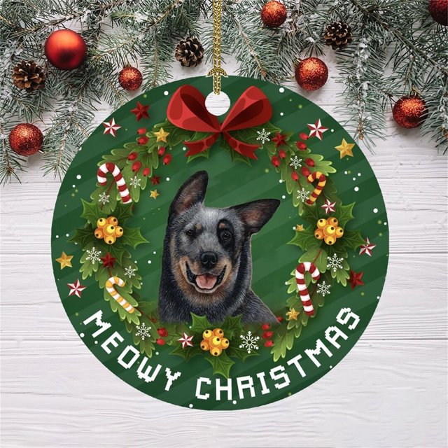 Navidad divertida decoración Navidad perro patrón colgante árbol de Navidad adornos Wmkox8yii gf6027