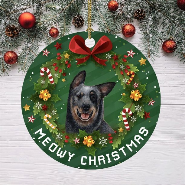 Navidad divertida decoración Navidad perro patrón colgante árbol de Navidad adornos Wmkox8yii fhajkh5058