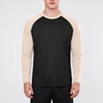 thumbnail image 2 of Rvwovn Men's Raglan Long Sleeve Tee, Crew Neck Casual Baseball Workout T-Shirt, Classic Color Block, 2 of 6