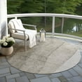 thumbnail image 6 of Addison Rugs Chantille Indoor/Outdoor Transitional Ombre Taupe Washable Round Rug, 8' x 8', 6 of 6