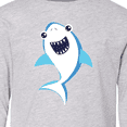 thumbnail image 4 of Inktastic Cute Shark, Little Shark, Blue Shark, Sea Animal Long Sleeve Youth T-Shirt, 4 of 5