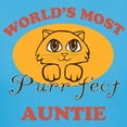 thumbnail image 3 of CafePress - One Purrfect Auntie Women's Dark T Shirt - Women's Traditional Fit Dark T-Shirt, 3 of 4