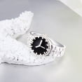thumbnail image 4 of Anillo con forma de reloj para pareja, elegante y creativo, para fiesta, cumpleaños, boda, promesa, joyería, decoración, regalo, talla 6 (plata), 4 of 7
