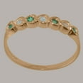 thumbnail image 3 of LBG British Made 18k Rose Gold Opal & Emerald ring Womens Eternity Ring - 33 size options - Size 11.75, 3 of 9