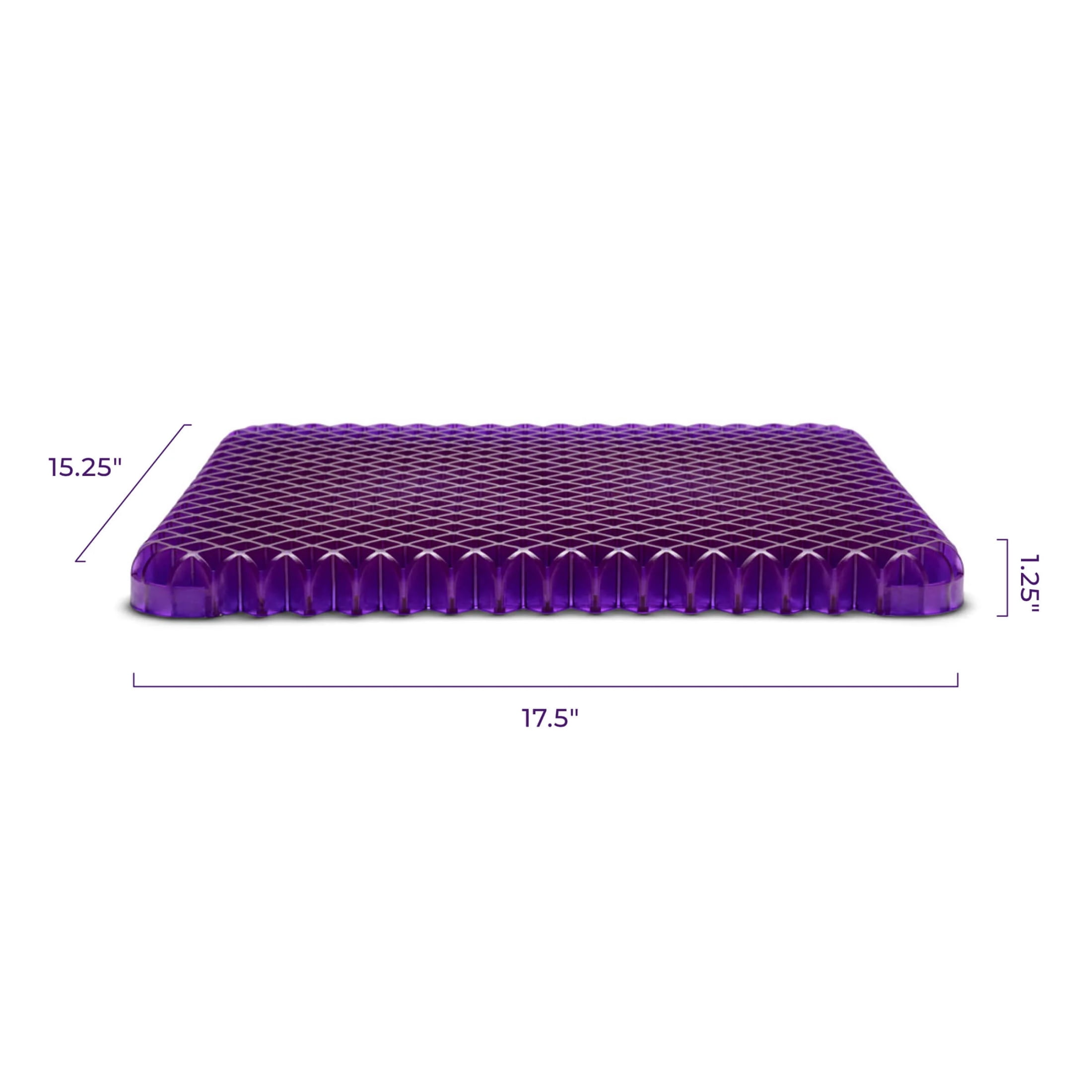 Purple Gel Extreme Seat Cushion With Washable Black Cover - 17.25