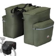 thumbnail image 1 of Alforjas para bicicleta KEMIMOTO, 34 L, impermeables y con funda para lluvia, color verde, 1 of 8