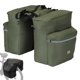 thumbnail image 1 of Alforjas para bicicleta KEMIMOTO, 34 L, impermeables y con funda para lluvia, color verde, 1 of 8