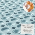 thumbnail image 3 of OTHWAY Non Slip Bath Tub Shower Mat with Suction Cups, Drain Holes, Bathtub Floor Liner Mats for Inside Shower Bathroom, Machine Washable, Soft on Feet, 35x16 Inch (Light Blue), 3 of 8