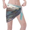 thumbnail image 2 of Zufioo Whimsical Goat Artist Print Women's Beach Short Wrap Skirt, Short Quick-drying Wrap Skirt, Swimsuit Cover-up Sun Protection Cape, Suitable for Beach, Pool-One Size, 2 of 7