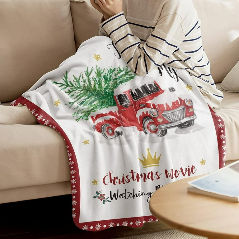 Xmas Tree Farm Truck Throw Blankets, This is My Christmas Movie